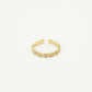 hartjes ring met patroon goudkleurig