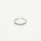 hartjes ring met patroon zilverkleurig