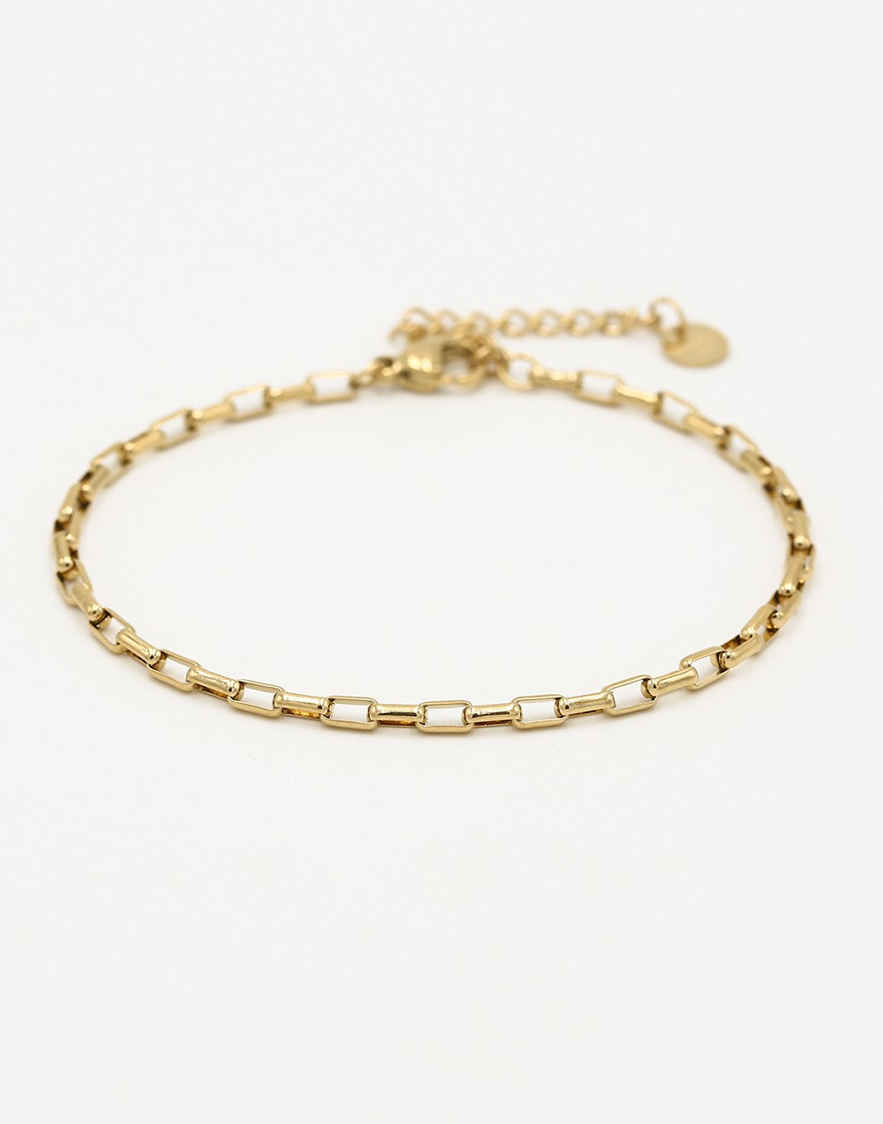 Schakelarmband klein ovaal goudkleurig