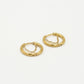 Gold-colored hoop earrings