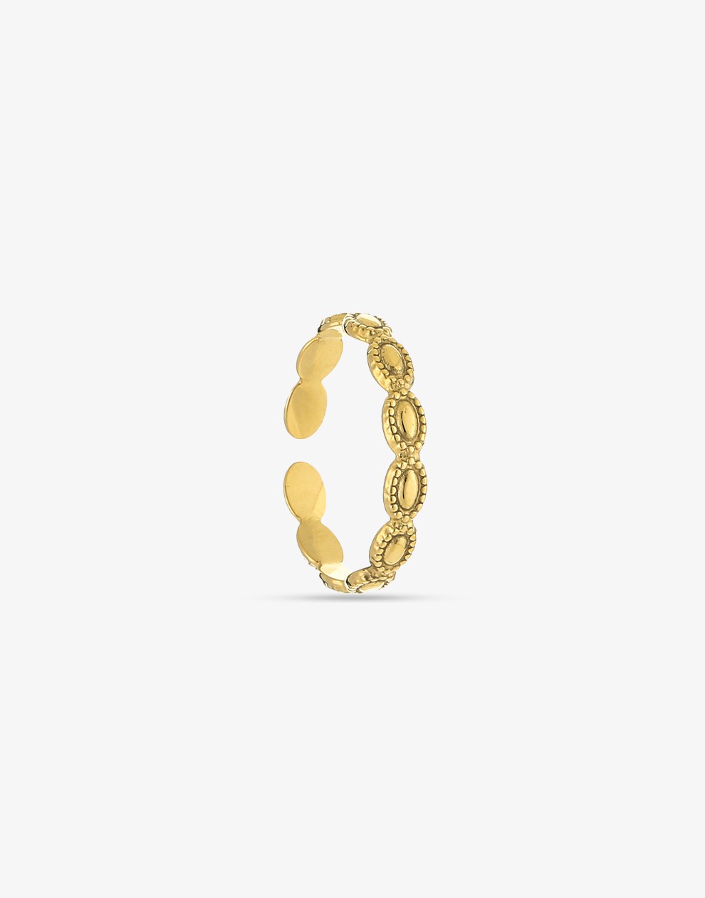 ring bali ovaal goudkleurig