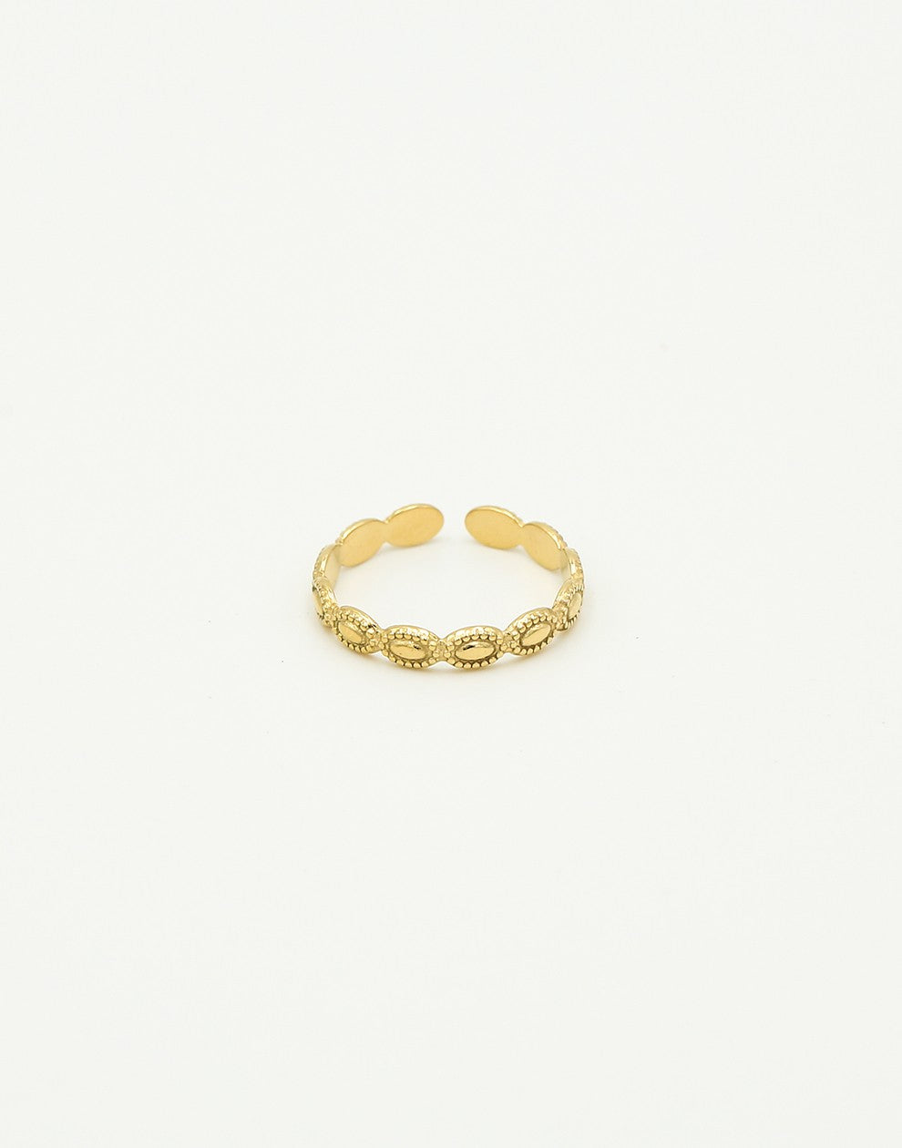 ring bali ovaal goudkleurig