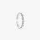 Bali oval silver-colored ring