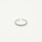 Bali oval silver-colored ring
