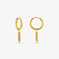 creool met bolletjes hanger goudkleurig