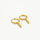 creool met bolletjes hanger goudkleurig