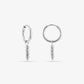 creool met bolletjes hanger zilverkleurig