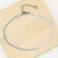 Enkelbandje flat snake chain zilverkleurig