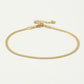 Enkelbandje flat snake chain goudkleurig