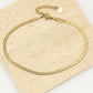 Enkelbandje flat snake chain goudkleurig