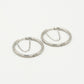 smalle hoops met chain zilverkleurig