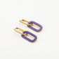 OORRINGEN OVALE HANGER ZIRKONIA blauw