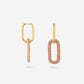 OORRINGEN OVALE HANGER ZIRKONIA pink