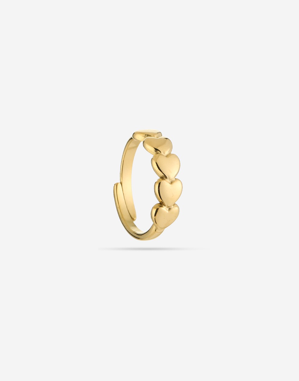 hartjes ring goudkleurig