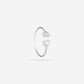 ring double vintage hearts silver-colored