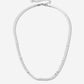Snake ketting vintage hartjes zilverkleurig