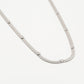 Snake ketting vintage hartjes zilverkleurig