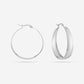 Thick hoop 40mm zilverkleurig