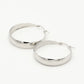 Thick hoop 40mm zilverkleurig