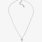 ketting kruisje steentjes zilverkleurig