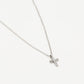 ketting kruisje steentjes zilverkleurig