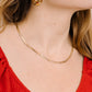 Snake ketting vintage hartjes goudkleurig