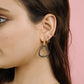 Black zirconia heart earrings