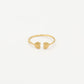 ring dubbel vintage hartjes goudkleurig