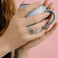 Statement ring staafjes zilverkleurig