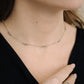 Ketting triple balls zilverkleurig