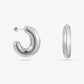 Chunky open hoops zilverkleurig