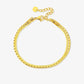 armband dubbel schakels goudkleurig