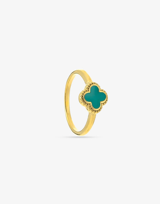 Klaver ring turquoise