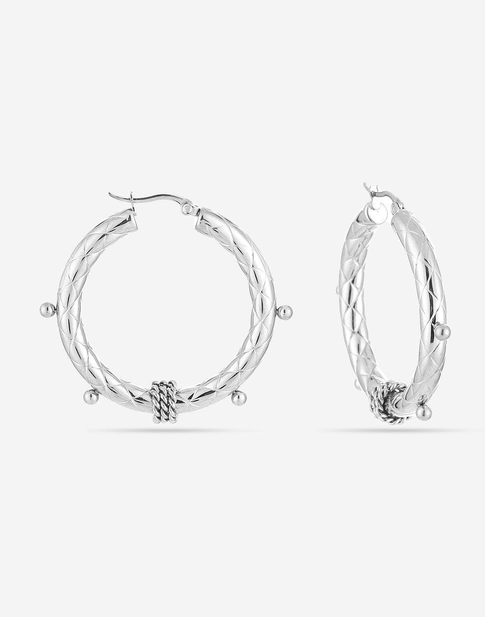 Structuur hoops tribal zilverkleurig