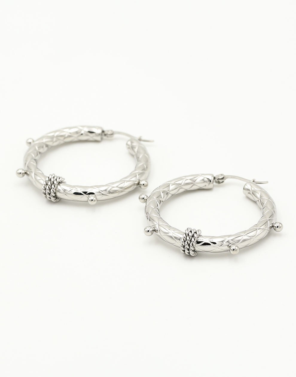 Structuur hoops tribal zilverkleurig