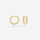 gold-colored twisted hoop earrings