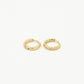 gold-colored twisted hoop earrings