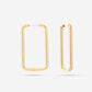 Rectangular gold-colored earrings