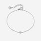 bracelet cross stones silver-colored