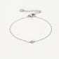 bracelet cross stones silver-colored