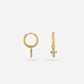 cross earrings with gold-colored stones