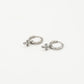 cross earrings with silver-colored stones