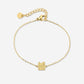 Bracelet with Amsterdam houses, gold-colored