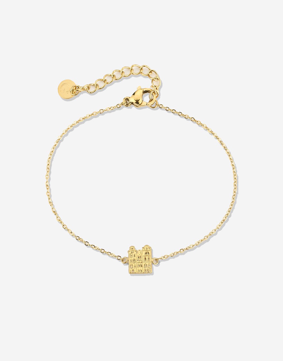 Armband Amsterdamse huisjes goudkleurig