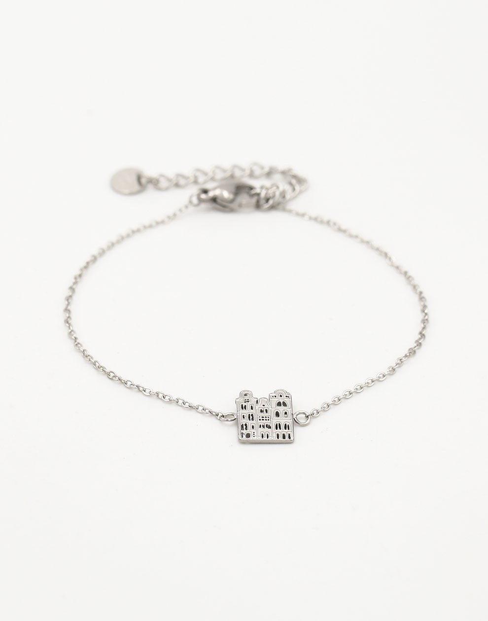 Armband Amsterdamse huisjes zilverkleurig