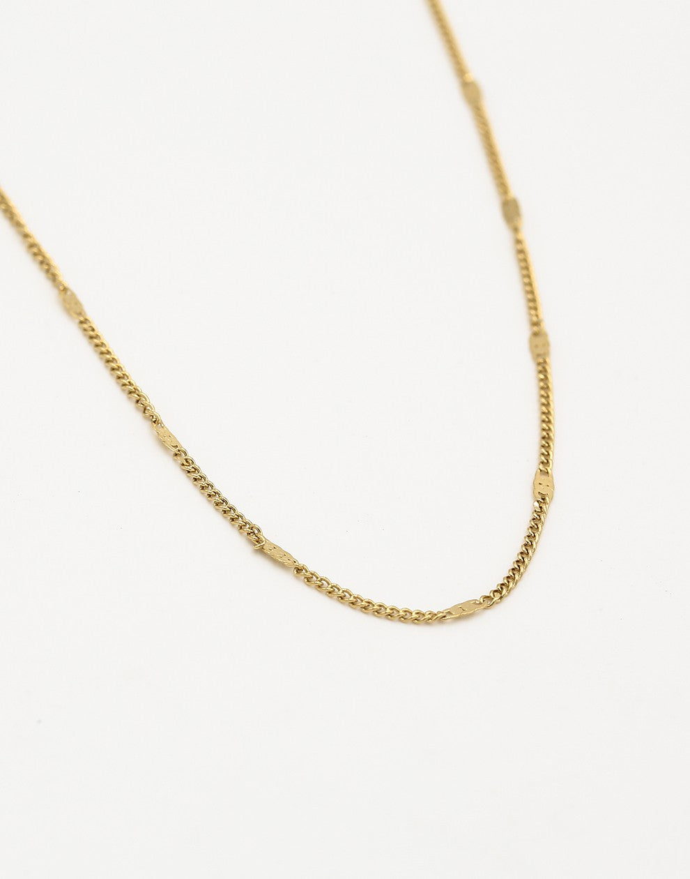 Ketting goudkleurig geslagen fijn