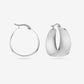 Thick hoop 12mm breed zilverkleurig