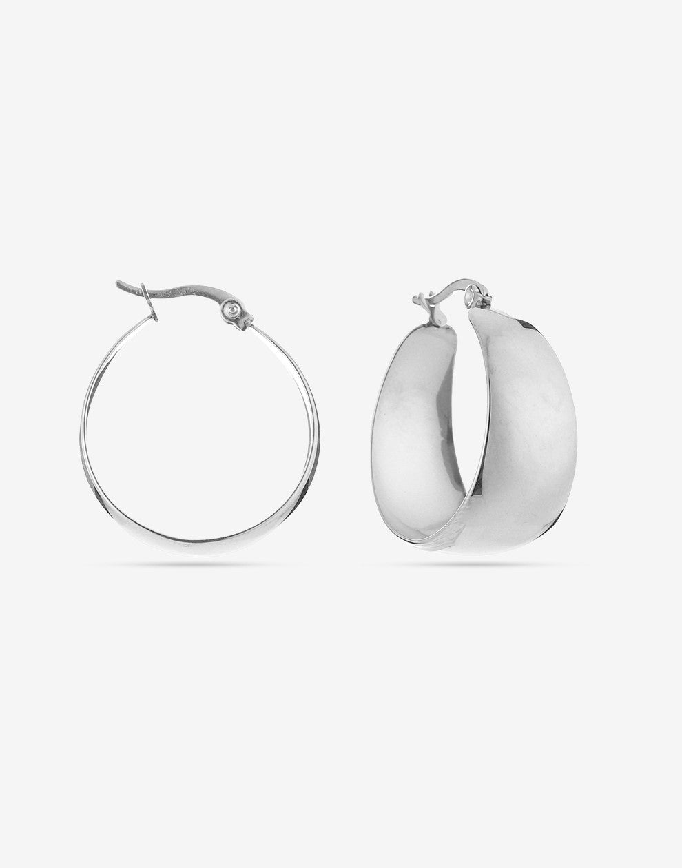 Thick hoop 12mm breed zilverkleurig