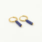 oorbellen met steen hanger blauw