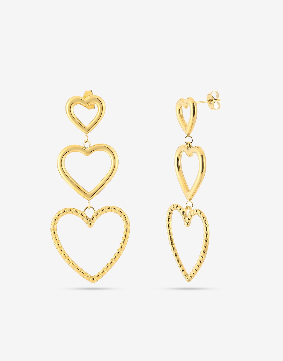 luxe open hartjes hanger goudkleurig